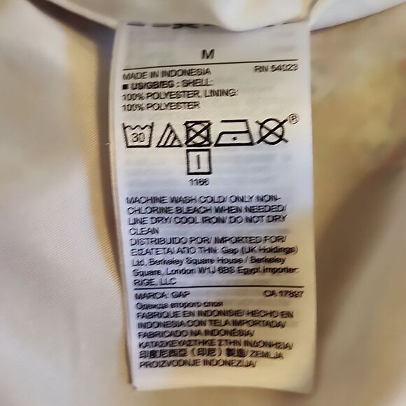 GAP shorts & tank romper, pink multicolor print, back zipper, size M - Picture 8 of 9